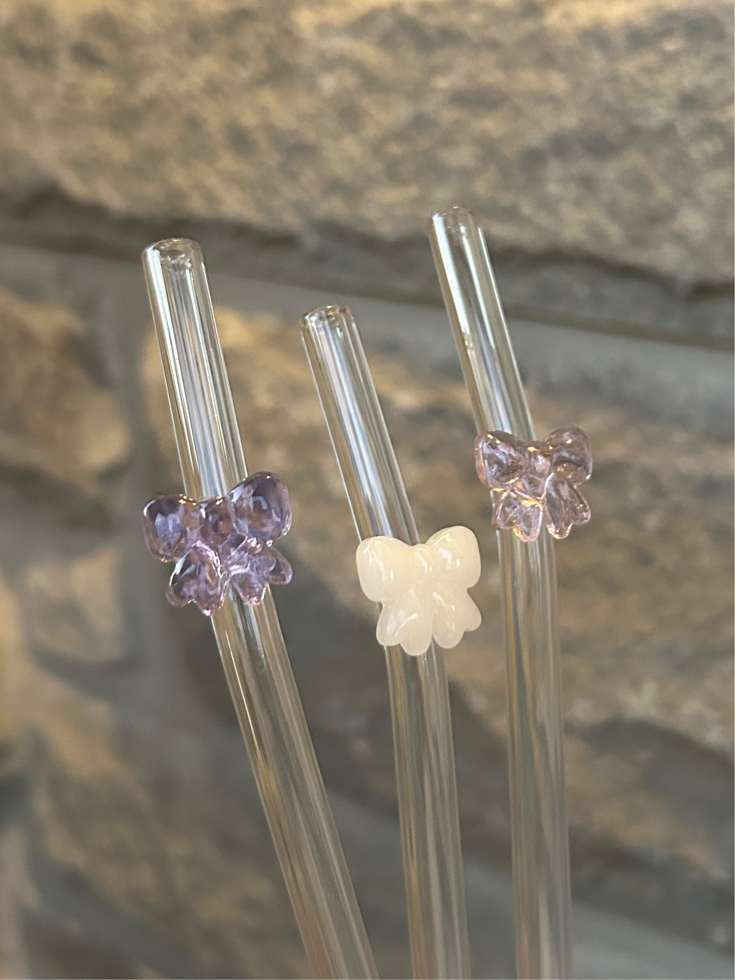 Bow Glass Straws