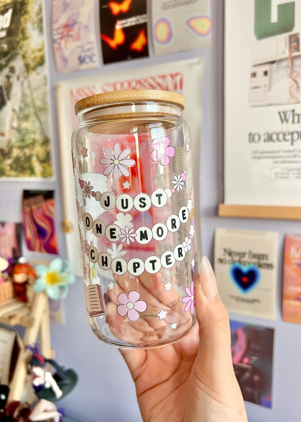 Just One More Chapter Glass Can