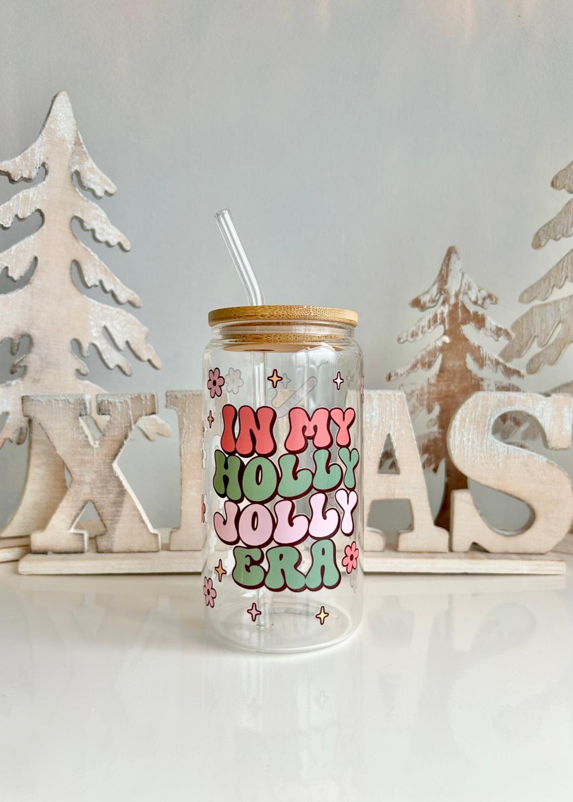 In My Holly Jolly Era Glass Can