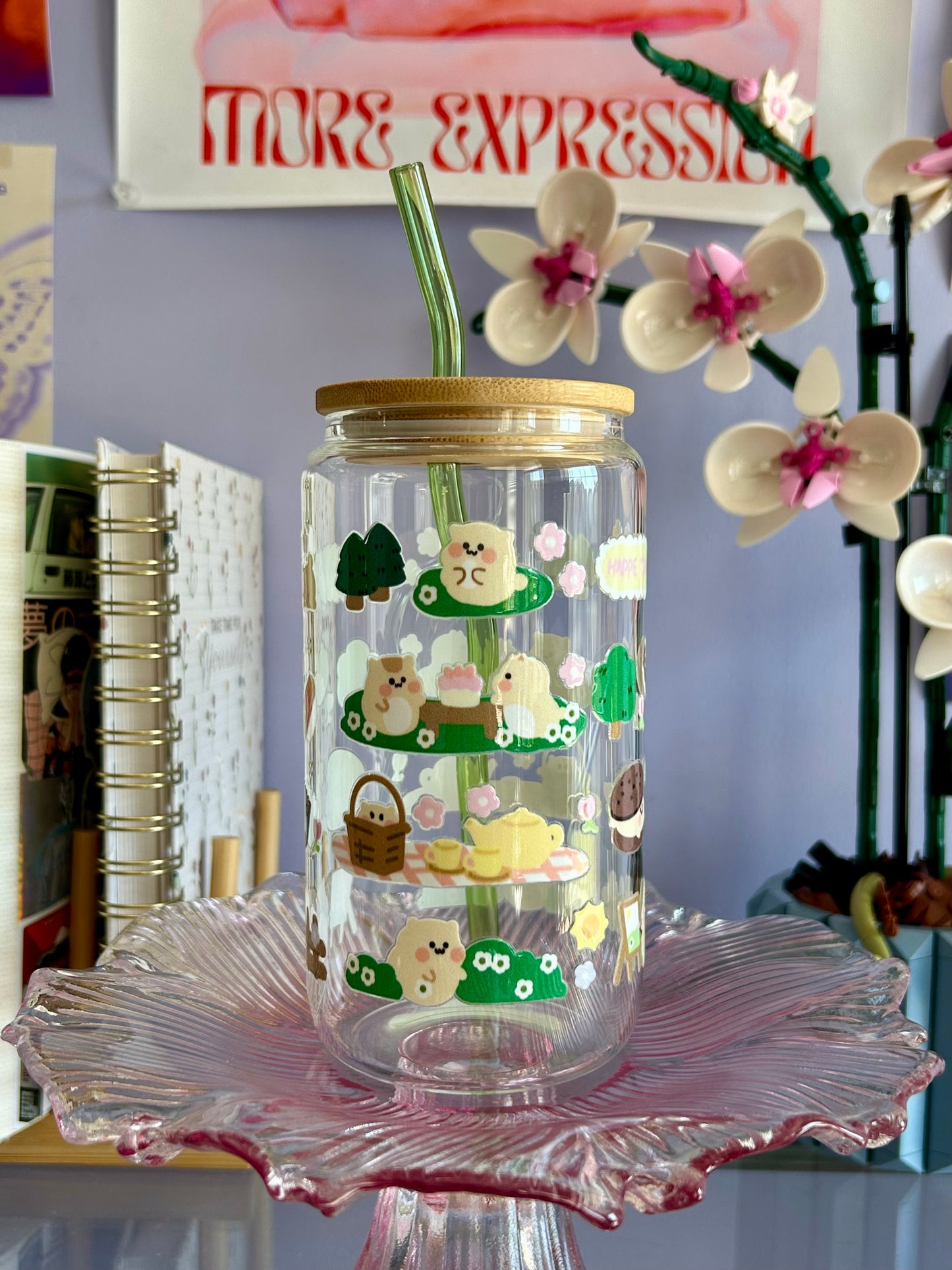 Kawaii Picnic Glass Can