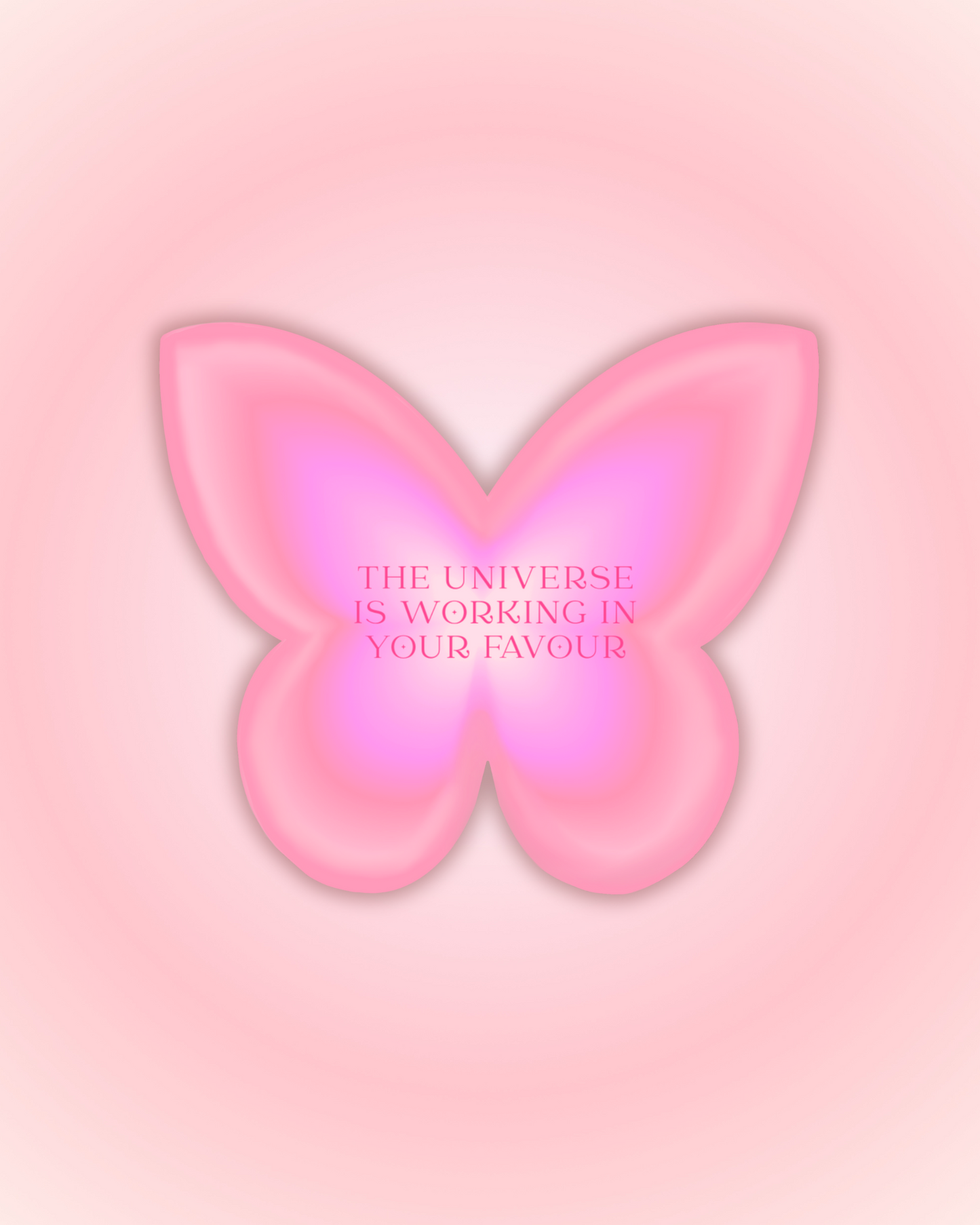 The Universe Is Working In Your Favour - Glossy Laminate Sticker