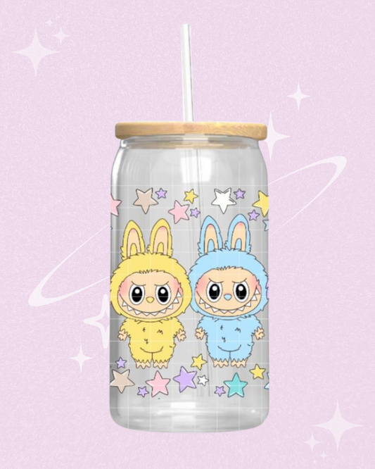 Labubu Stars Glass Can