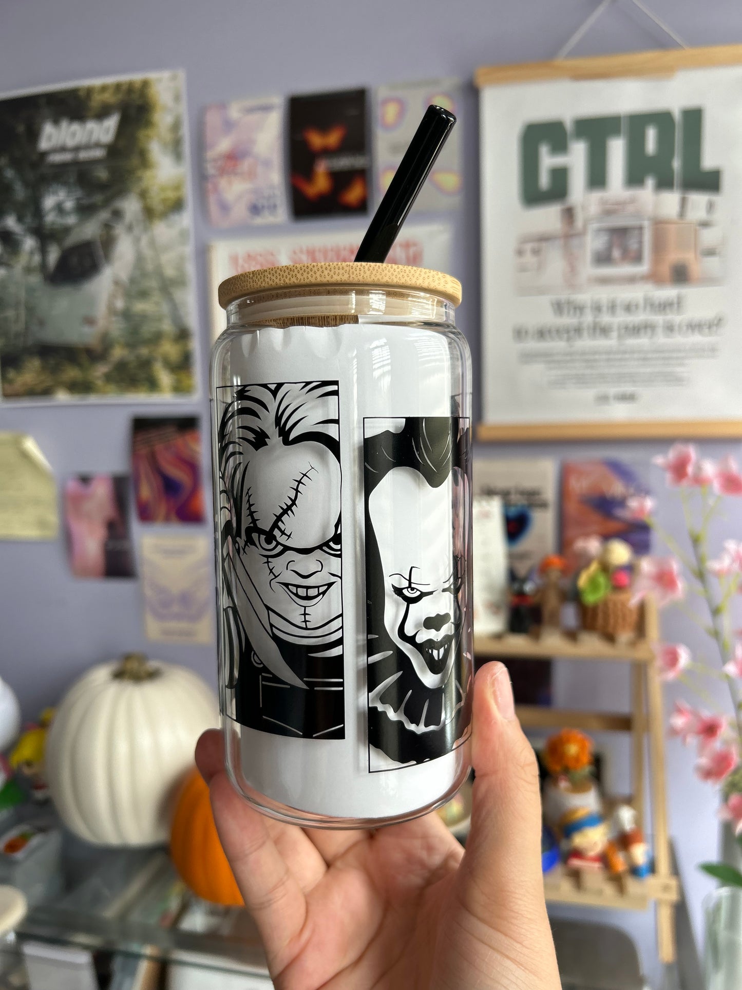 Horror Villains Glass Can