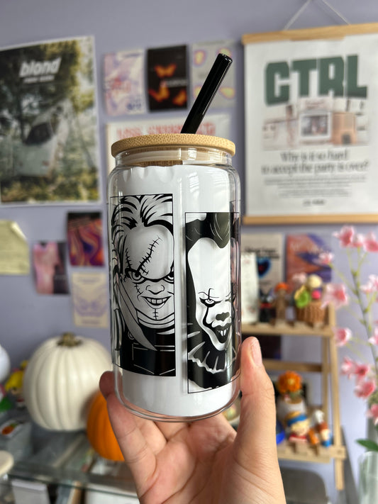 Horror Villains Glass Can