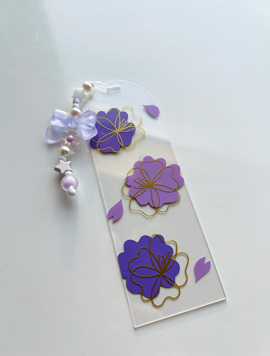 Purple Floral Bookmark