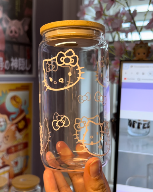 Hello Kitty Glass Can