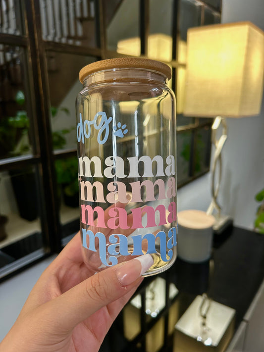 Dog Mama Glass Can