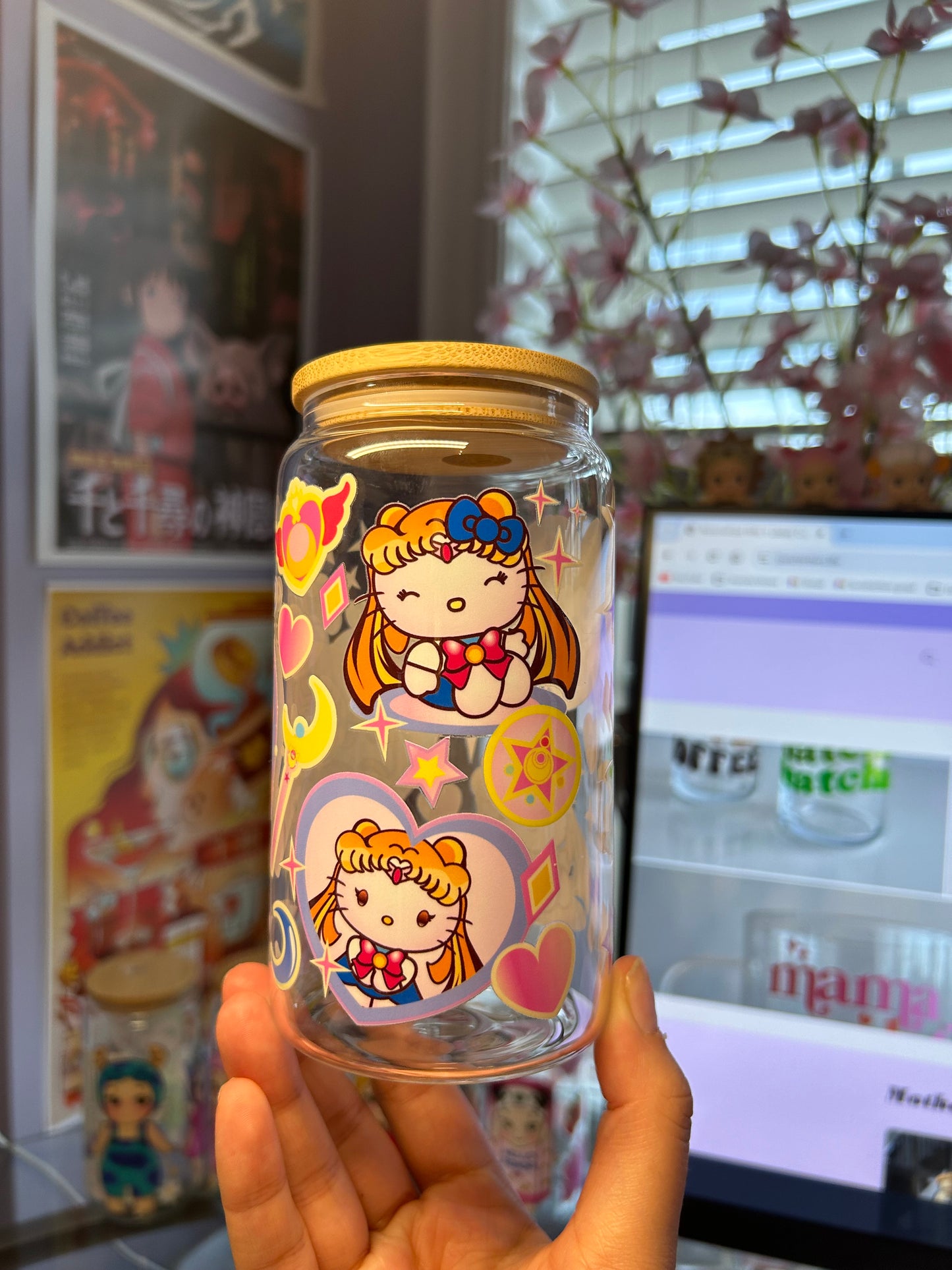 Hello Kitty x Sailor Moon Glass Can