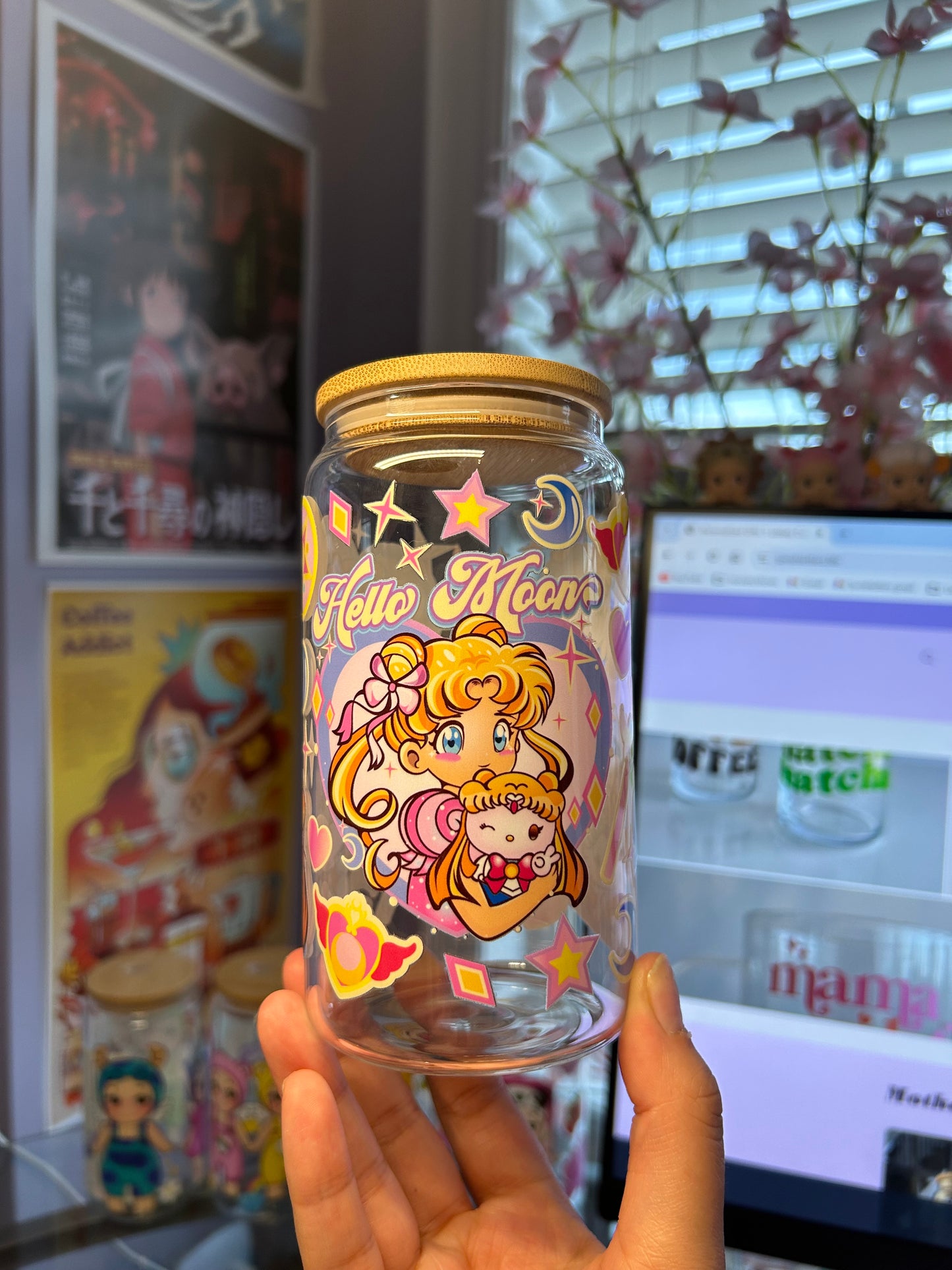 Hello Kitty x Sailor Moon Glass Can