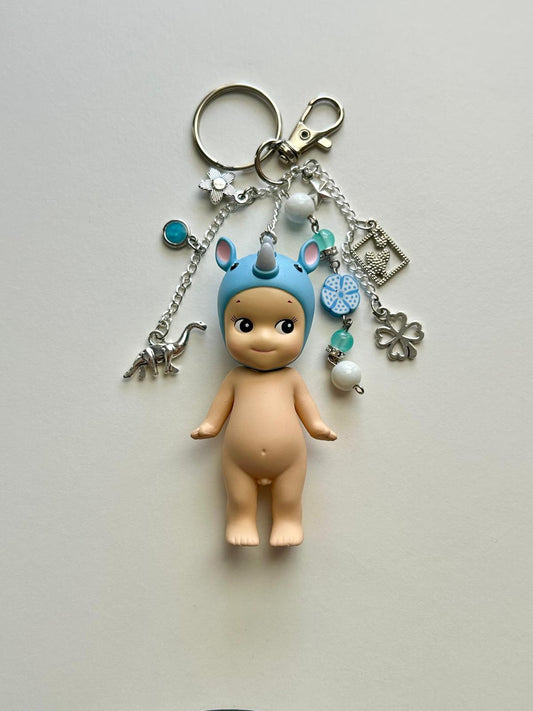 Rhino Sonny Angel Keychain Charm