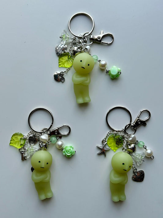 Little Smiski Group Keychain Charms