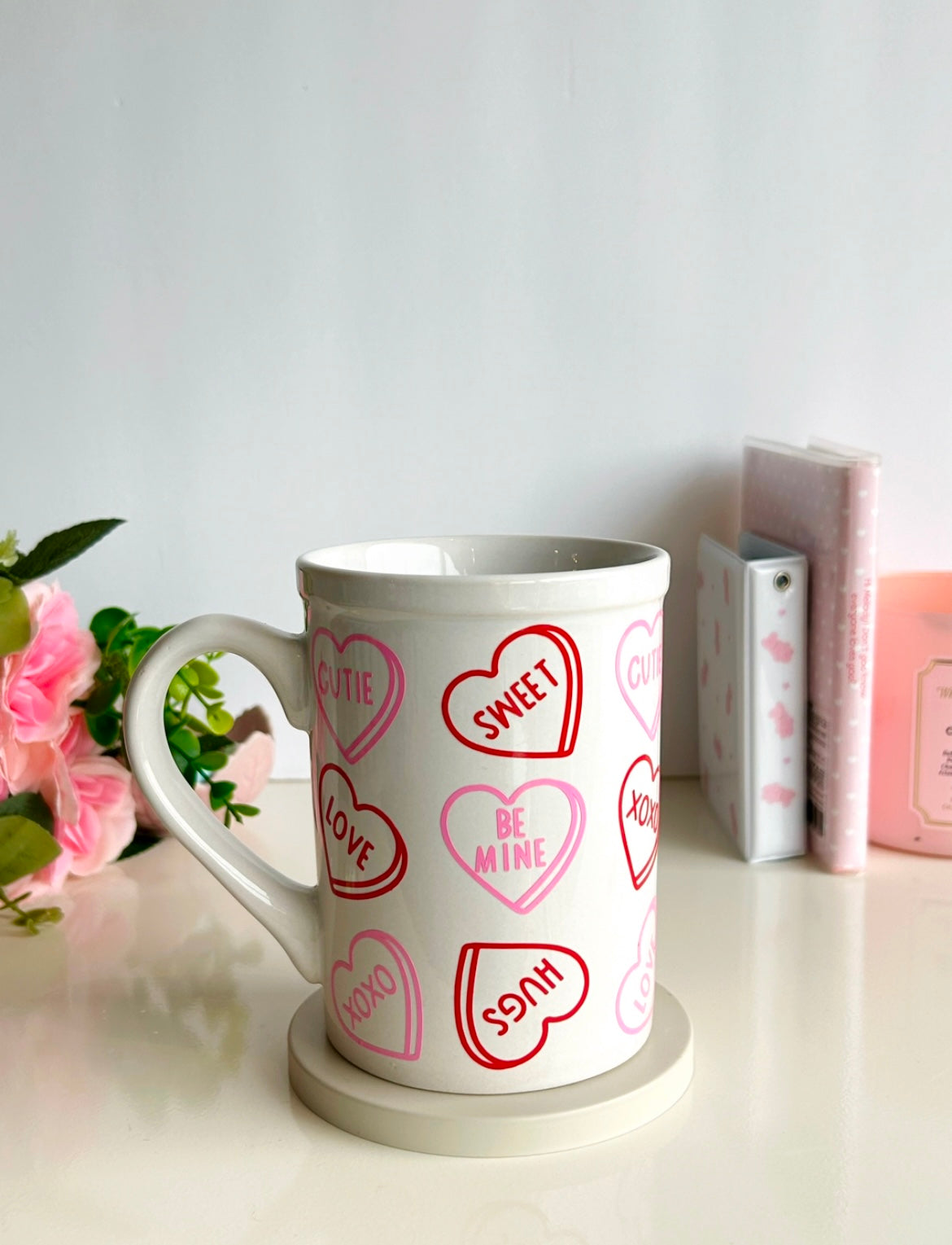 Candy Hearts Ceramic Mug