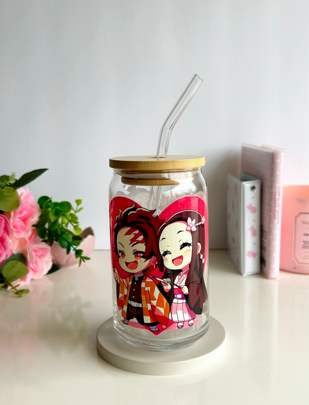 Demon Slayer Valentines Glass Can