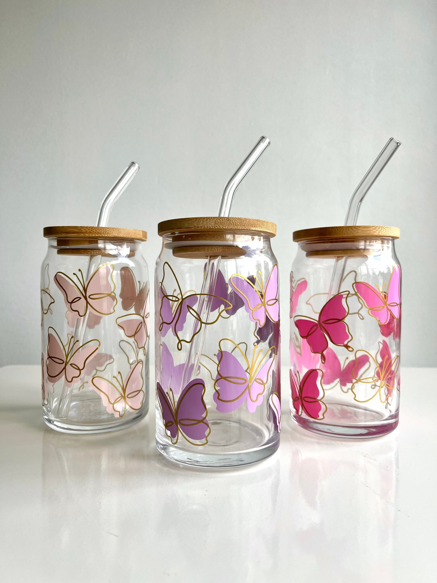 Butterfly Glass Can