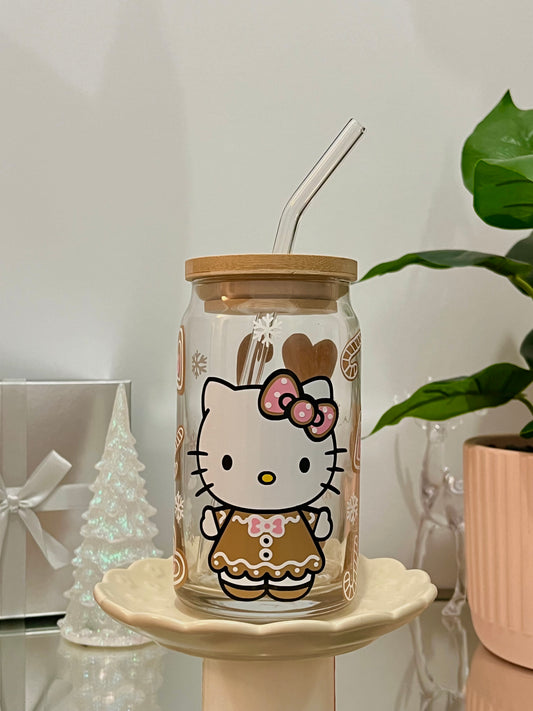 Hello Kitty Gingerbread Can Glass