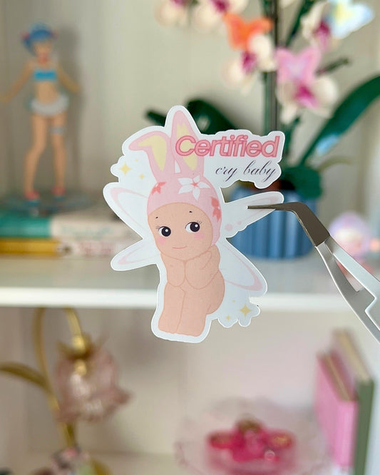 Certified Cry Baby Sonny Angel - Glossy Laminate Sticker